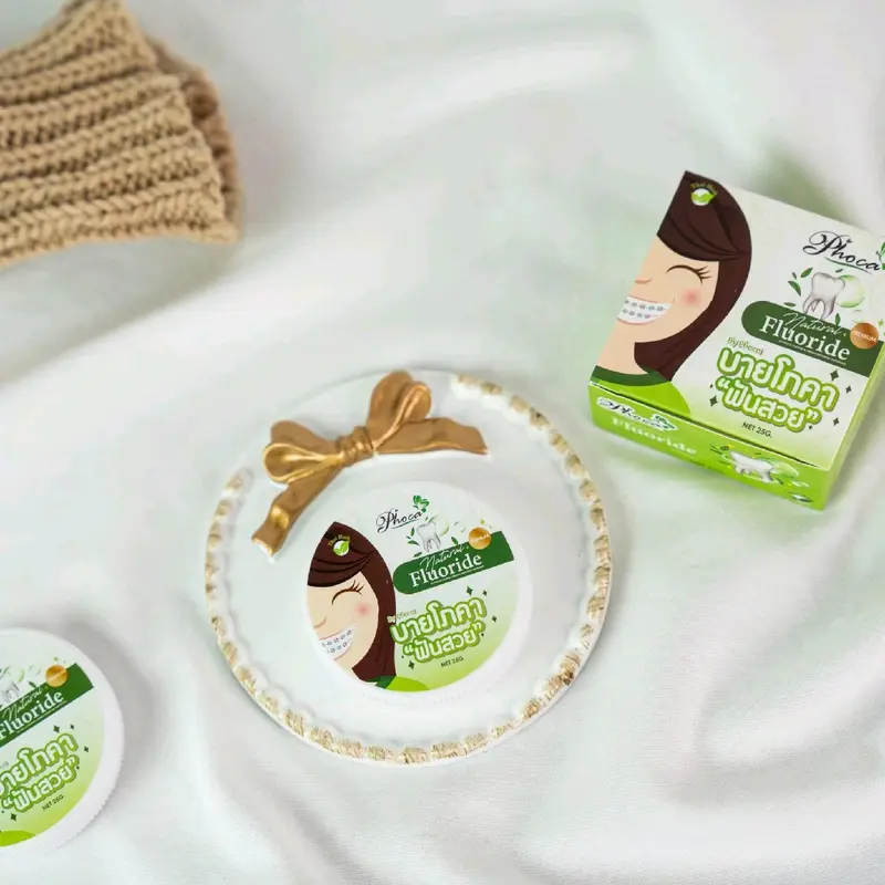 Kem Đánh Răng Phoca, By Phoca, chuyên cho niềng răng Thái Lan, trắng răng, thơm miệng với Fluor  nature tự nhiên 2