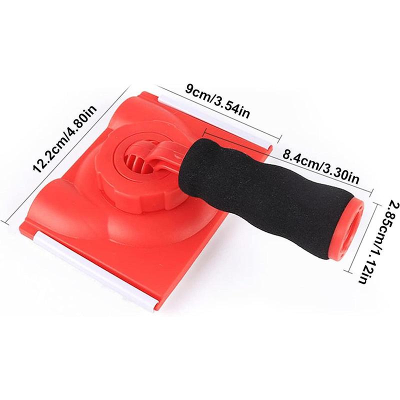 Product Introduction of Multipurpose Brush for Emulsion Paint Trimming, Brush Head with Rotatable Guide Wheel, Portable Wall Paint Trimming Tool, Brush for Interior Walls Ceilings 1