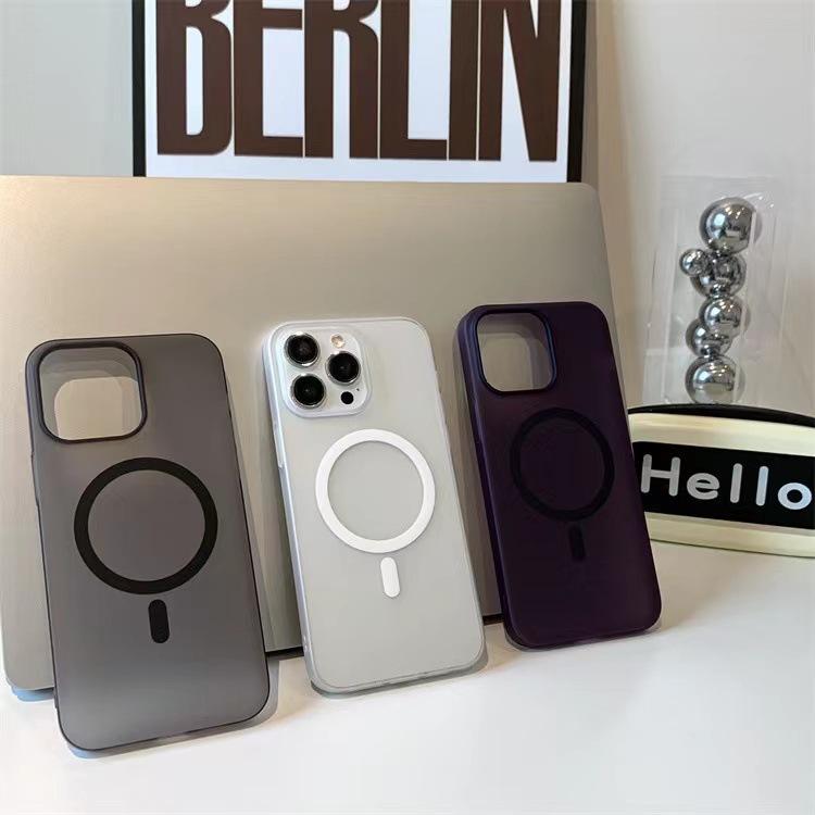 Product Introduction of Applicable to Apple 15 mobile phone case PC ice mist magnetic suction 14 ultra-thin matte iPhone13 skin feeling all-inclusive 12promax 5