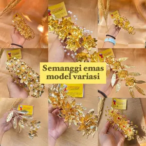 Semanggi Variasi Warna Gold Aksesoris rambut wanita glamour wisuda kundangan konde hiasan rambut bali
