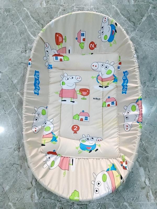 Bọc Nệm Nôi tre nằm võng cho bé nôi size 85x55.90x60.100x60 Trẻ sơ sinh Em bé