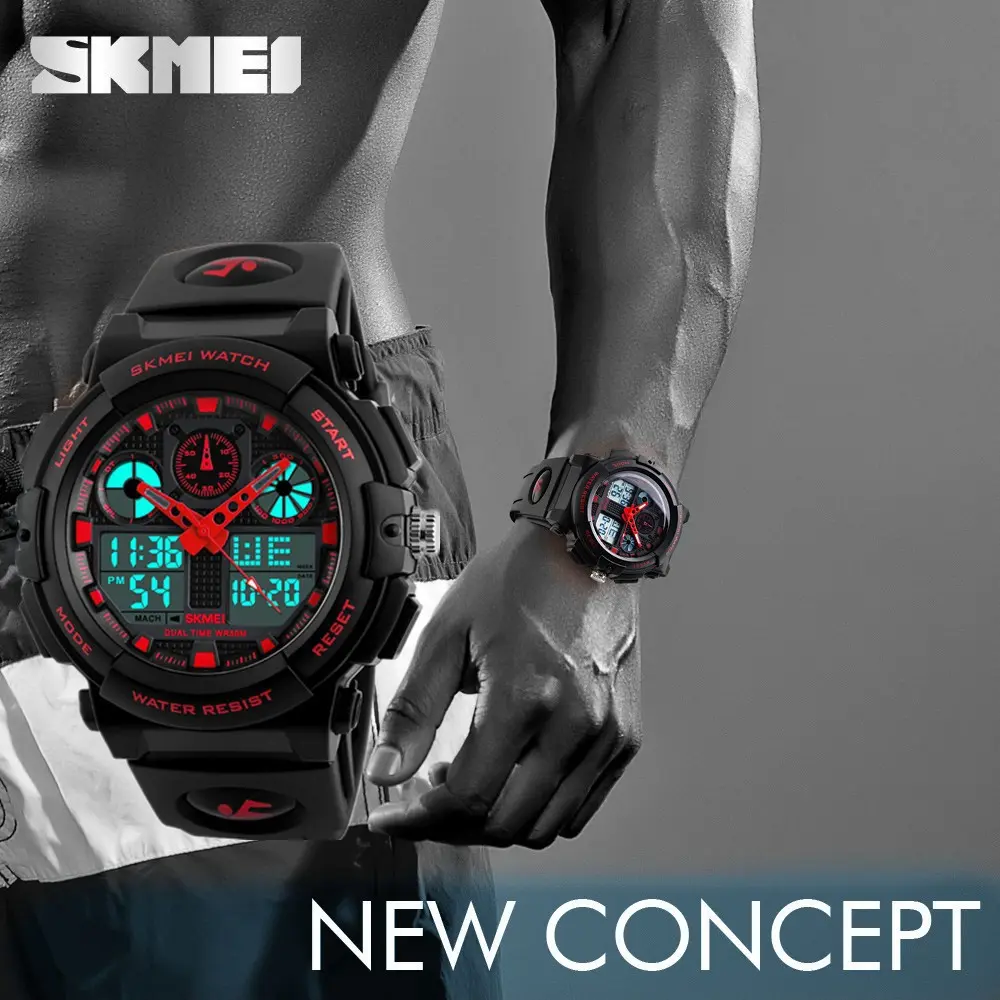 Jam Tangan Gaya Militer TNI Tentara Sporty Kuat Tahan Air Hingga 50M SKMEI ORIGINAL INDONESIA stainless waterproof