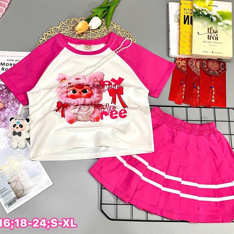 Bộ quần áo chân váy cho bé gái 8-18kg - Sandal, thiết kế chân váy, chất liệu tốt, nhiều màu sắc và kiểu dáng - Quai Hậu 3