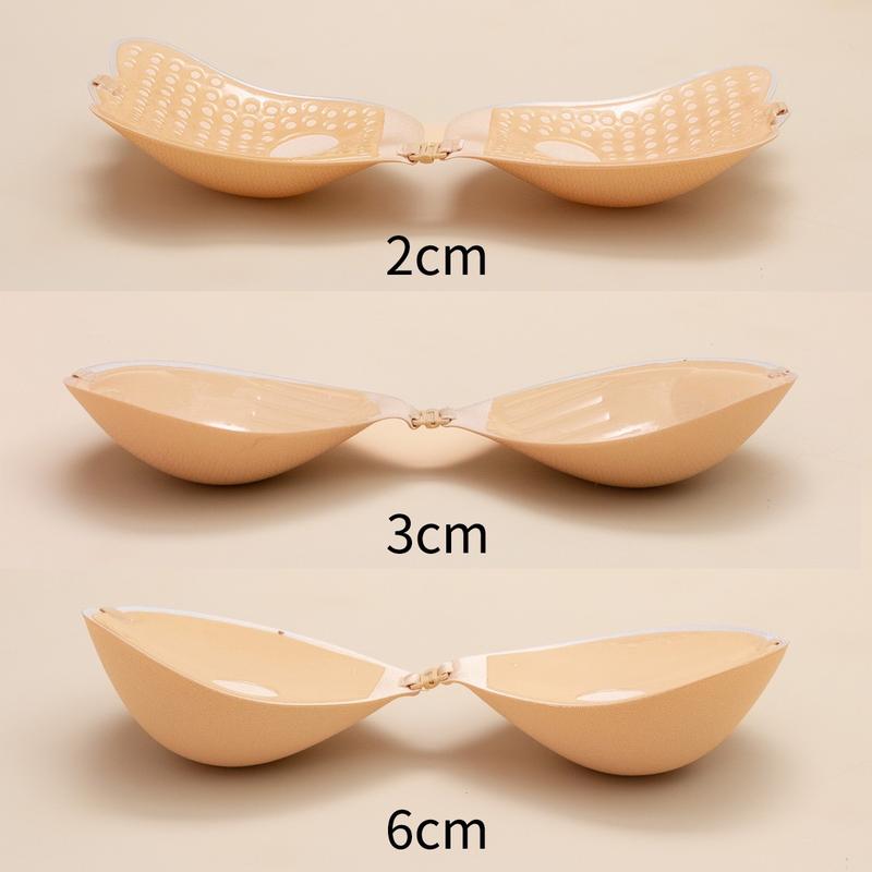 Áo Dán Cài Trước Tạo Khe Mút Dày 3cm Tặng Kèm Dây Trong Chống Tụt Bra nữ- 230559 Kem Women