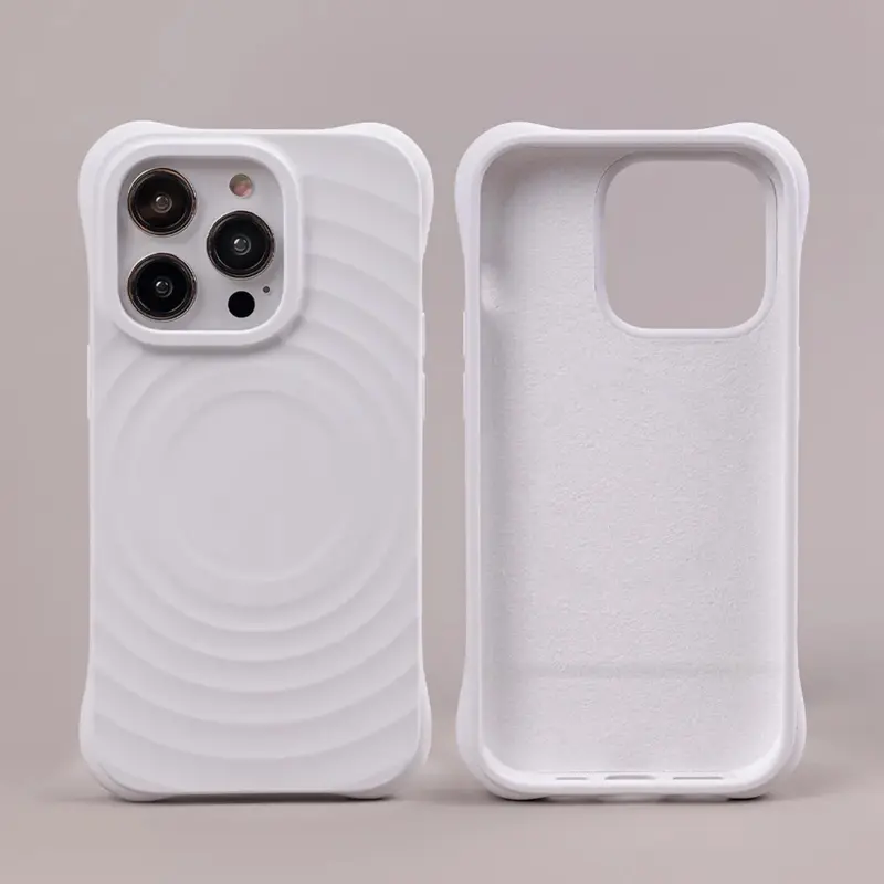 Casing Ponsel Sudut Tebal Ripple untuk iPhone 13 11 15 14 12 Pro Max 14 15 Plus Silikon Lembut Tahan Benturan 1