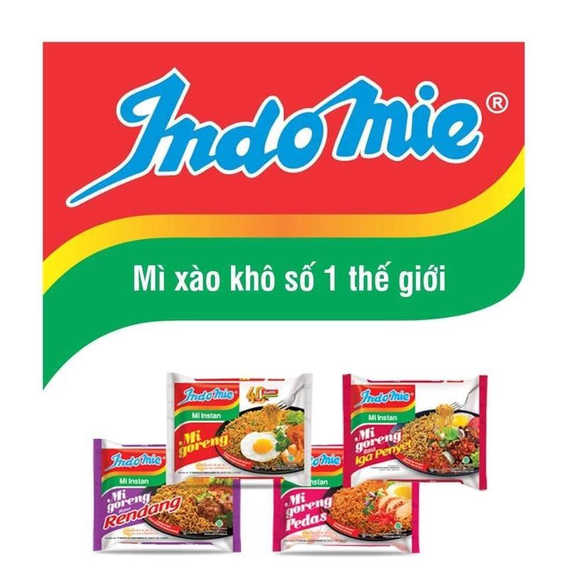 Thùng 40 gói mì trộn Indomie ~ 85g vị sườn cay, bò cay, đặc biệt