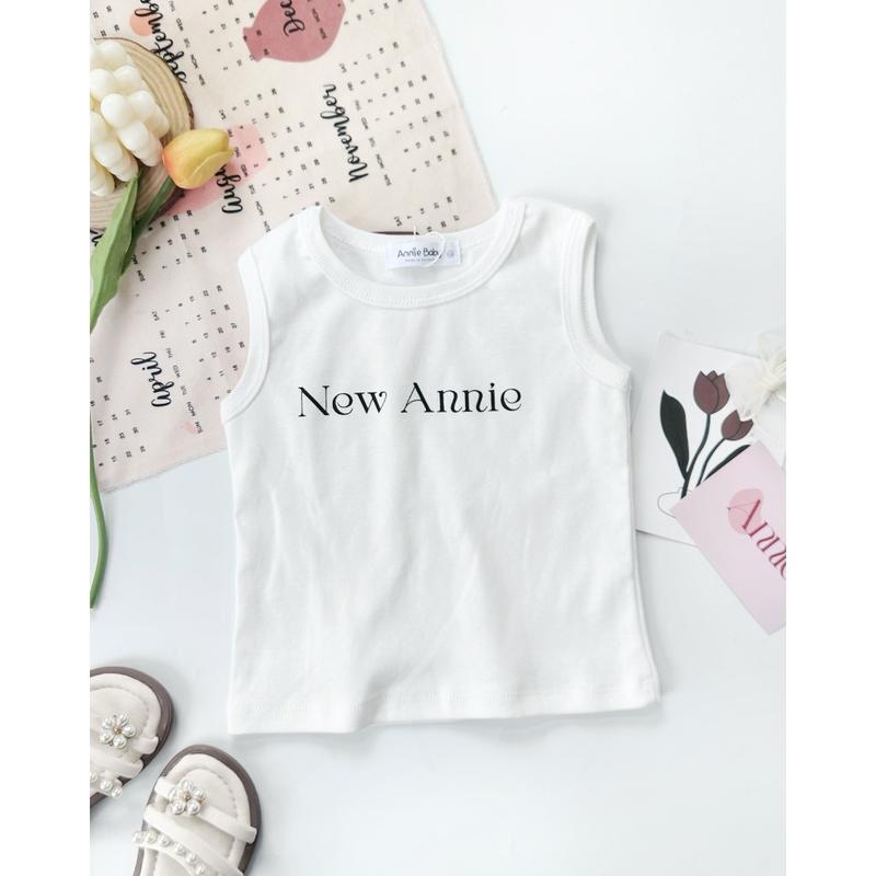 Áo ba lỗ bé gái size đại Anniebaby áo thun sát nách mùa hè cho bé gái từ 13 đến 46kg Quần áo trẻ em AO24024 Cotton 2