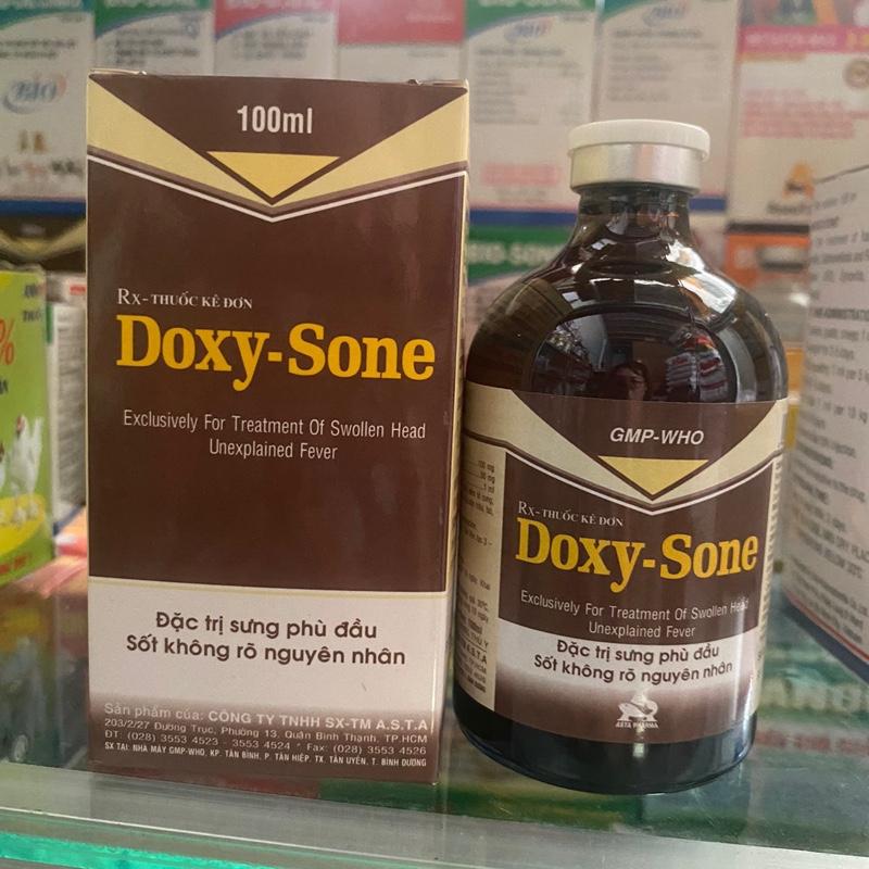 DOXY-SONE chai 20ml và 100ml đặc trị sưng phù đầu, sốt không rỏ nguyên nhân 0