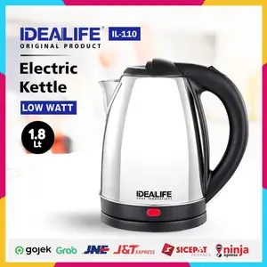 Teko Listrik IDEALIFE Stainless Otomatis - Electric Kettle Low Watt