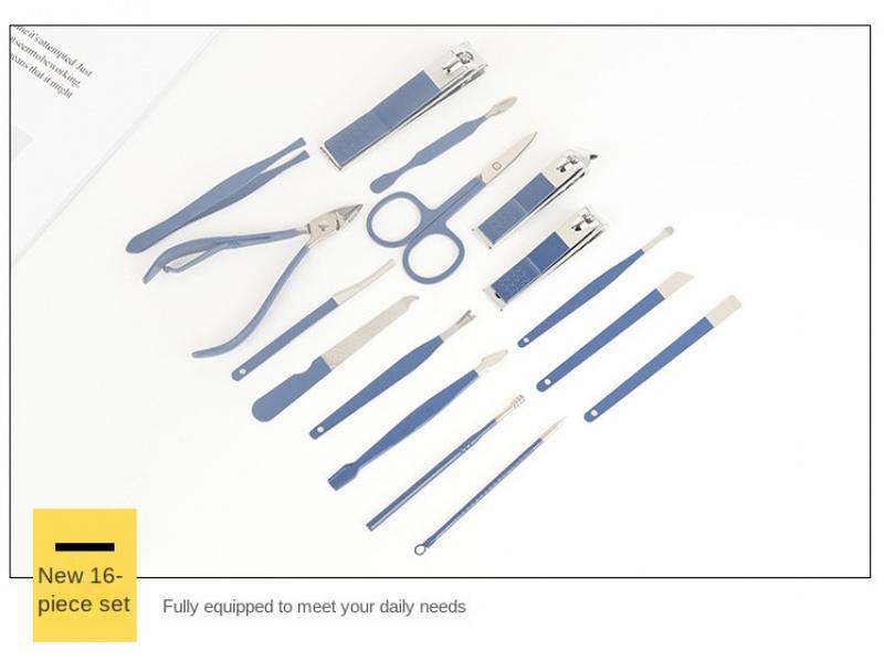 Product Introduction of Bộ Dụng Cụ Cắt Móng Tay, 16 Món, Dụng Cụ Định Hình Lông Mày Dụng Cụ Làm Móng, Bộ Đồ Làm Đẹp, Bộ Kéo Cắt Móng Tay, Thích Hợp Cho Cửa Hàng Nail, [Hàng Rào] 4