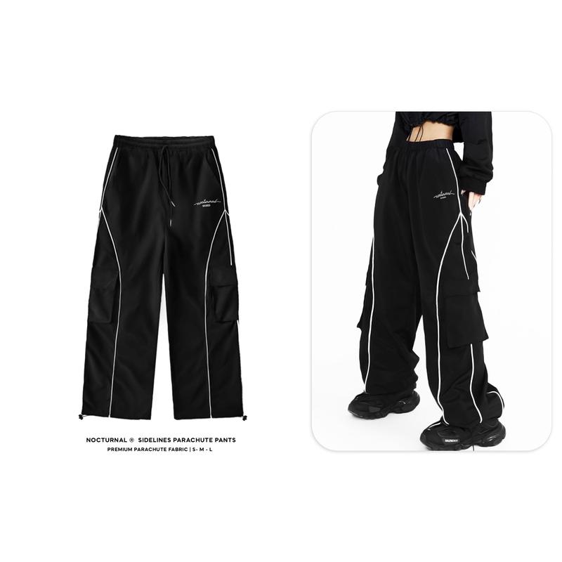 Quần Dù NOCTURNAL Sidelines Parachute Pants Ống Rộng Túi Hộp Local Brand