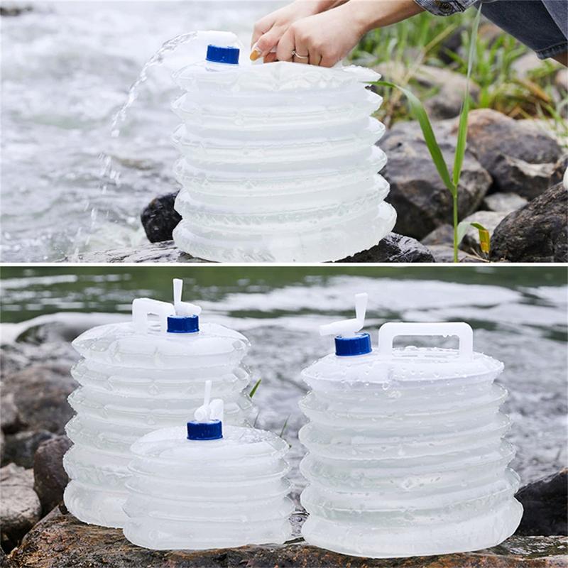Orzee Collapsible Outdoor Water Container Collapsible Water Bag Foldable Water Storage Bottle Bucket 4