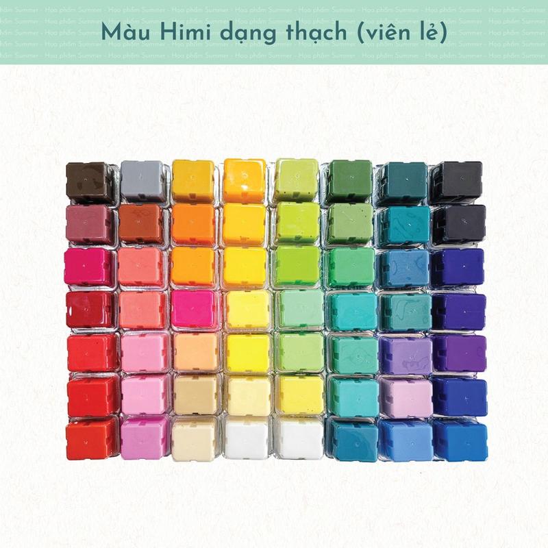  Màu Gouache Himi viên lẻ dạng màu thạch himi full màu 