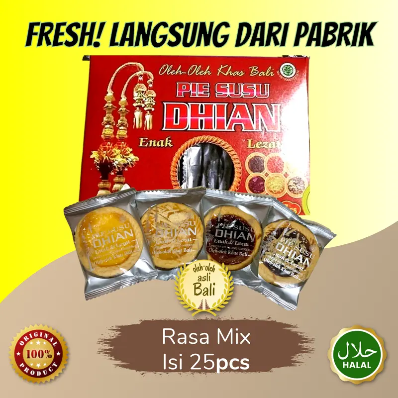 Pie Susu Dhian Isi 25 Pcs Oleh Oleh Bali Enak dan Lezat 1