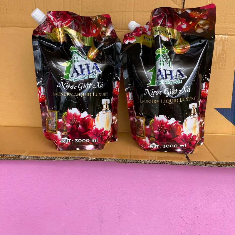 [MUA 2 TẶNG 1] Combo 2 túi nước giặt sinh học AHA hương nước hoa (tổng 6 lít nước giặt ) Tặng kèm dây xả quần áo đậm đặc 3