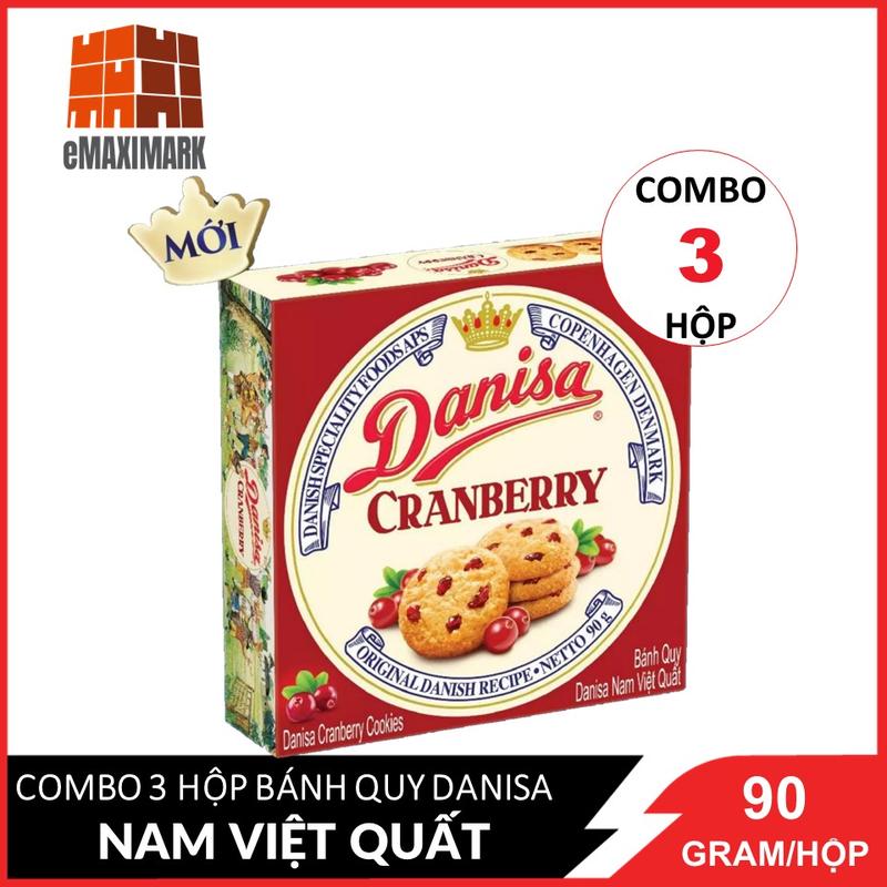  Combo 3 Bánh quy bơ Danisa Nam Việt Quốc Hộp 90gx3  date mới  