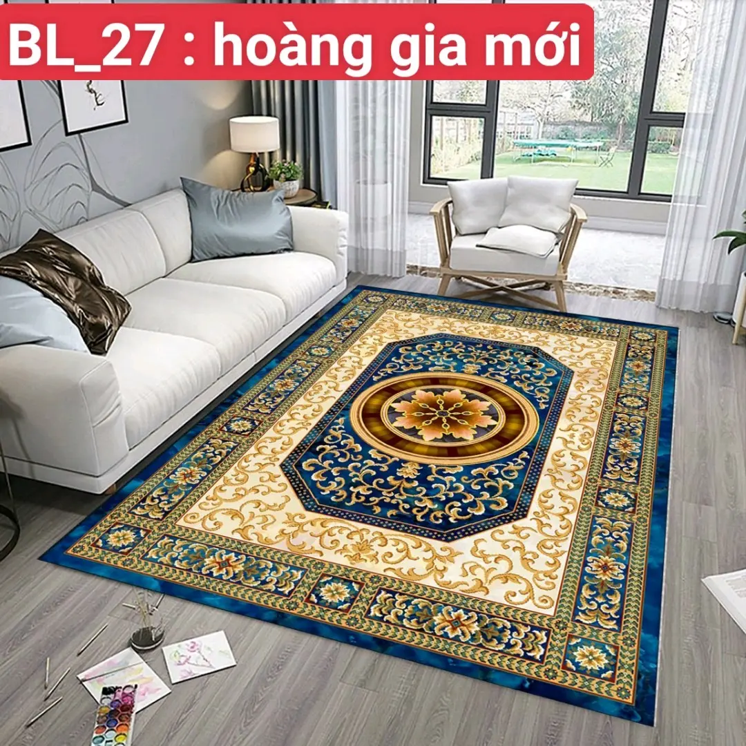 Thảm trải sàn bali mẫu hoàng gia mới 2 kích thước 1m6x2m3 hay 2mx3m