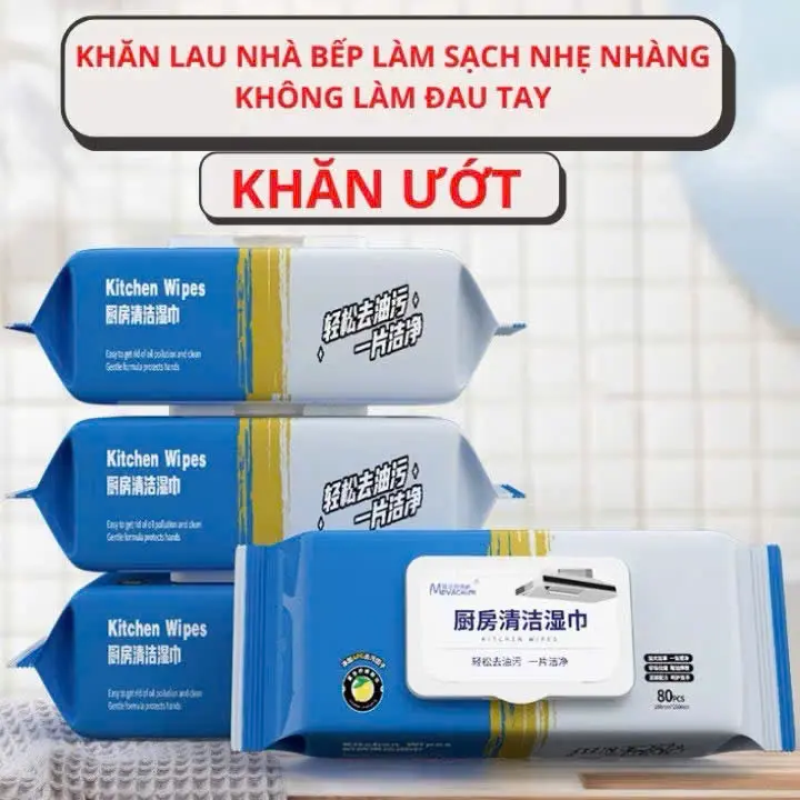 COMBO 5 Gói Khăn Ướt Lau Bếp Đa Năng An Toàn Tiện Lợi