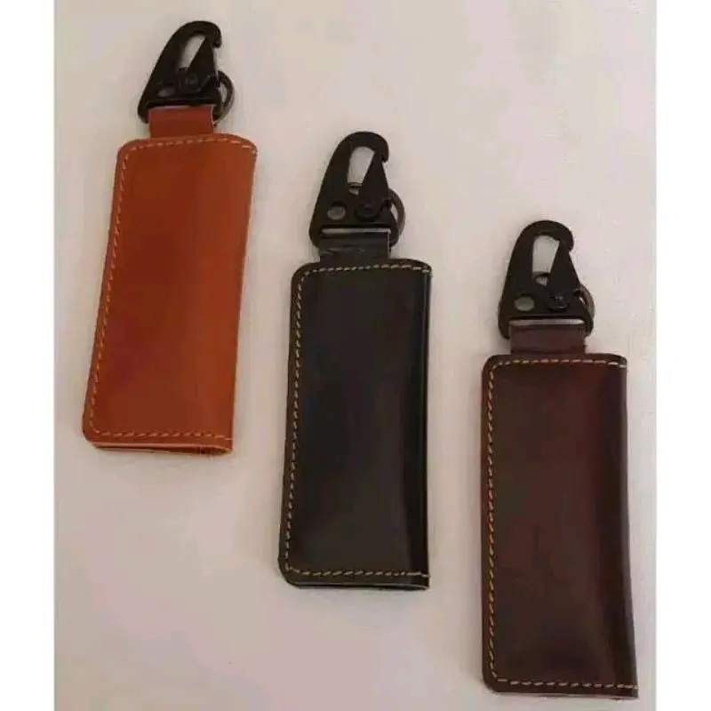 Gantungan Kunci Dompet STNK Motor Mobil Minimalis AG001 - Kulit Sintetis Premium Import - Pink, Keychain, Elegan 6