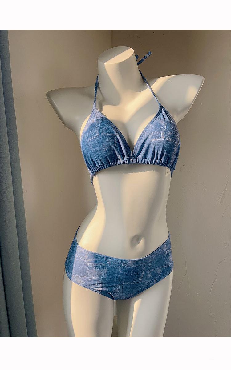 Product Introduction of Sexy long-sleeved bikini four-piece split women's swimsuit bikini vacation hot spring swimsuit super fairy pure desire 10