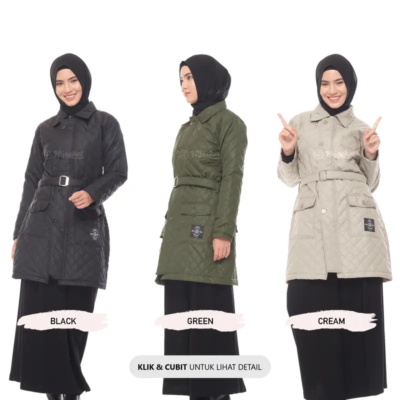Hijacket Agnezia Series Wanita Muslimah Dewasa Waterproof 75% Trendy Kekinian 2