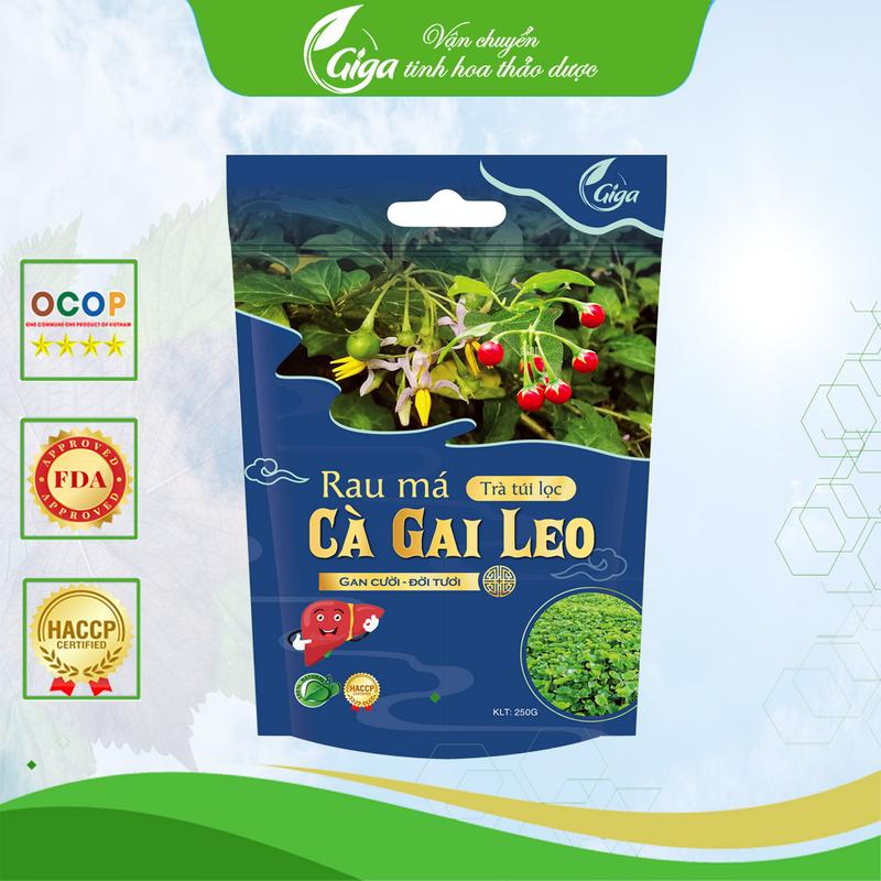 250Gram Trà Cà Gai Leo Rau Má GiGa - Thanh Nhiệt Giải Độc Gan - Sản Phẩm Chính Hãng 0