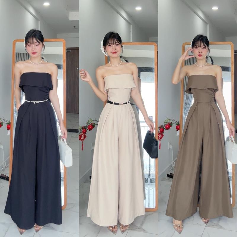 J.01-Dài Jum Cúp Quần Suông Ống Rộng Dáng Dài Women Clothing có Mút + Túi + Bo Chun Lưng | Tũm Clothing