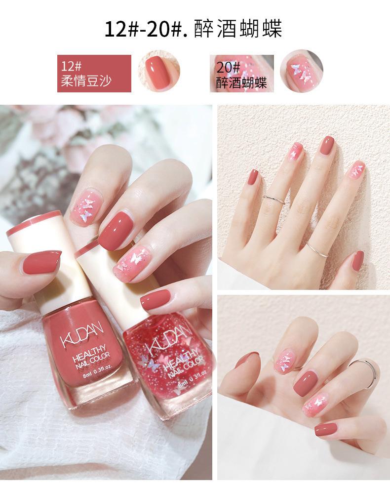 Product Introduction of Sơn Móng Tay Không Nướng, Nhanh Khô, Lâu Trôi, Không Lột, Không Thấm Nước, Màu Trắng, Không Rách 12