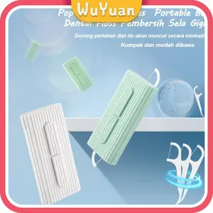 Kotak benang gigi/kotak pembersih gigi portabel benang gigi/kotak pembersih benang gigi pop-up/pembersih gigi steril higienis 10 PCS
