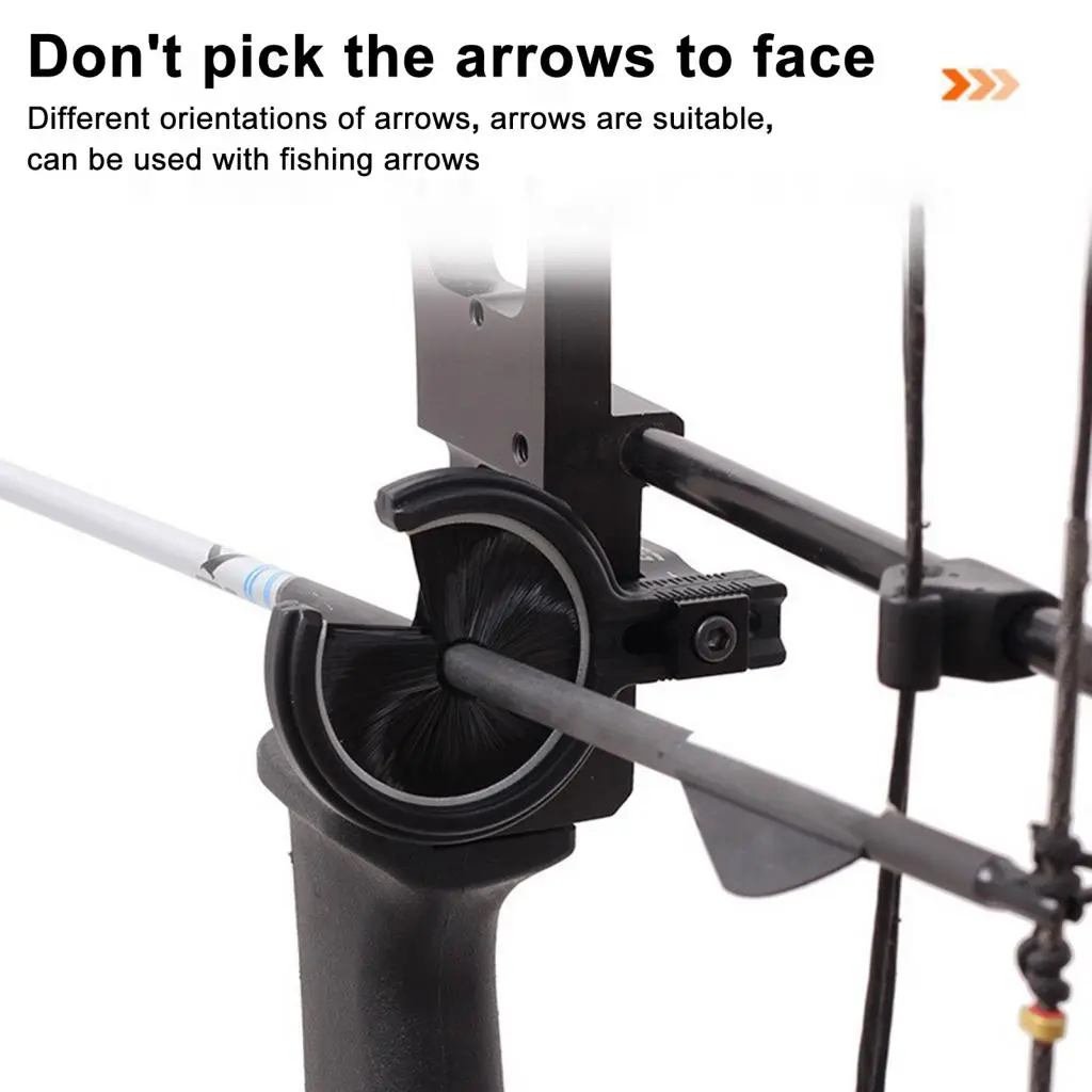 eiiwanhi- Recurve Bow Arrow Rest Portable Arrow Rest Whisker Bristle Brush Arrow Rest for Compound Recurve Bow Archery Targeting Accessories for Hunting Shoot Stand Included