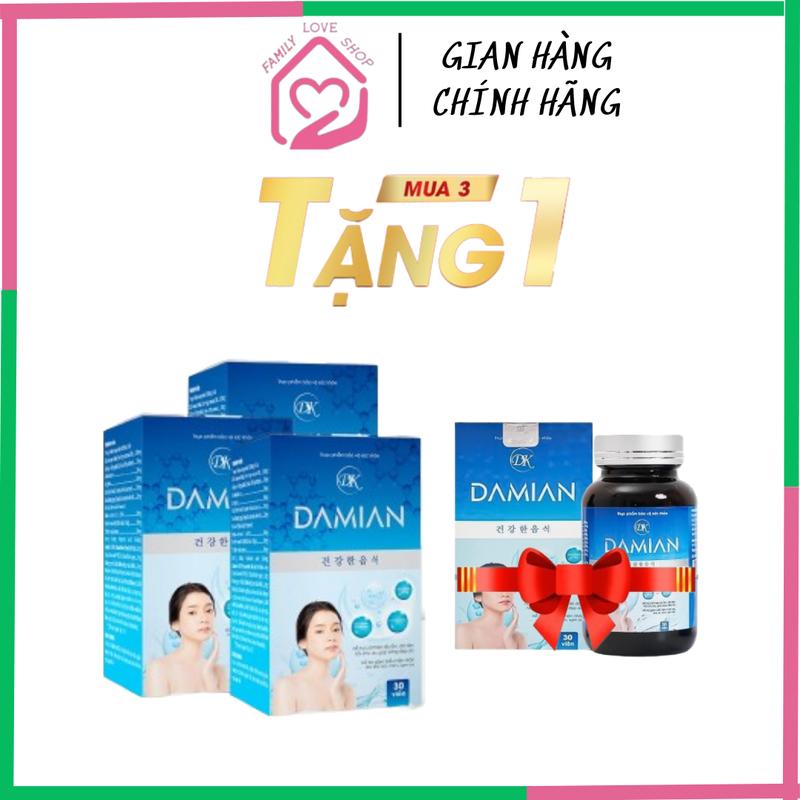 [COMBO 3 TẶNG 1] Viên uống DAMIAN DAKAMI hộp 30 viên - Hỗ trợ dưỡng da