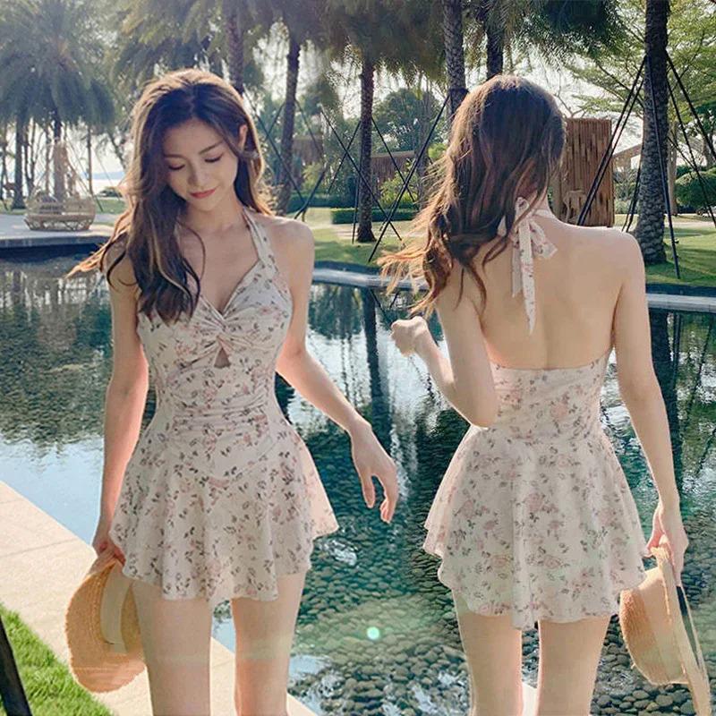 Product Introduction of ❤ Women's Halter Sweet Cute Swimsuit Sexy Siamese Beachwear Swimsuit Beach Skirt Swimsuit High Waist Girl's Swimsuit 2025 Outdoor 11