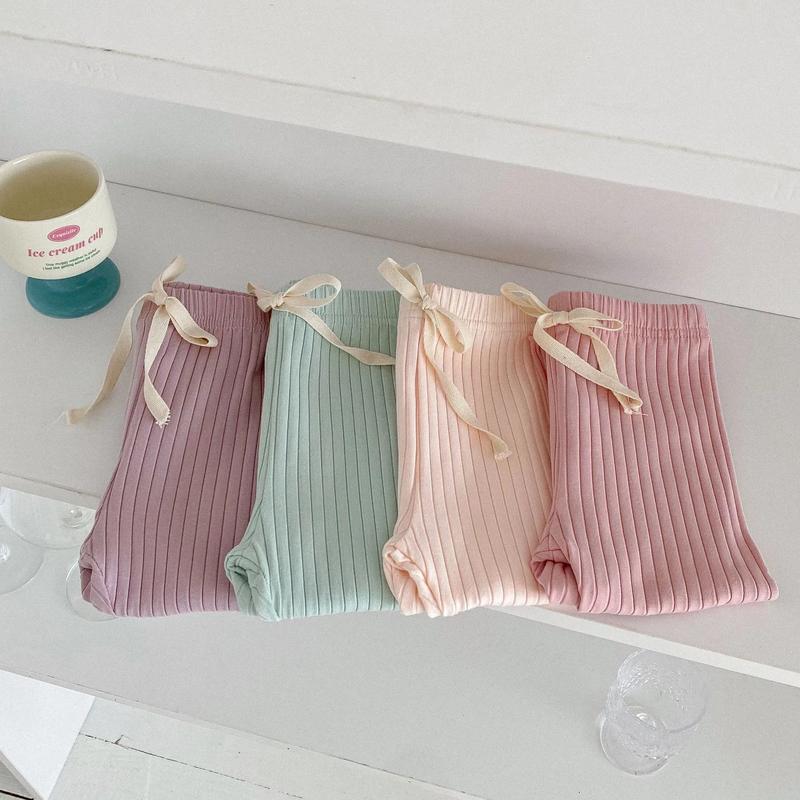 Product Introduction of 2024 Children Stripes Cotton Pants Fashion Casual Vertical Solid Leggings for Girls Baby Boy Bottoming Trousers Autumn Pantyhose 29