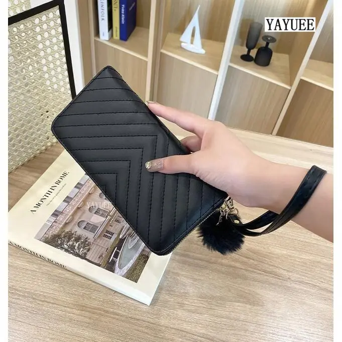 Ví Dài Nữ, BLYJ028 #, Thiết Kế Hình Quả Bóng Nhồi Bông Cầm Tay Đa Chức Năng, Túi Nhỏ Thích Hợp Cho Nữ, Ví 2301 Hình Chữ Nhật Wallet 6