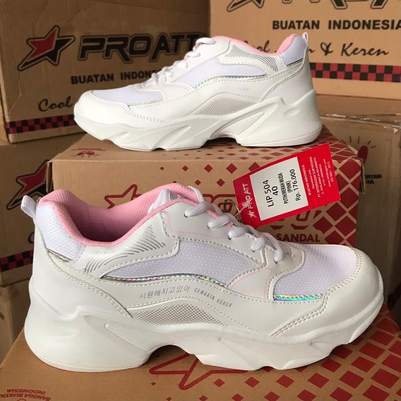 Sepatu Sneakers PRO ATT LIP 504 Putih Size 33 34 35 36 37 38 39 40 Sneaker Putih 7