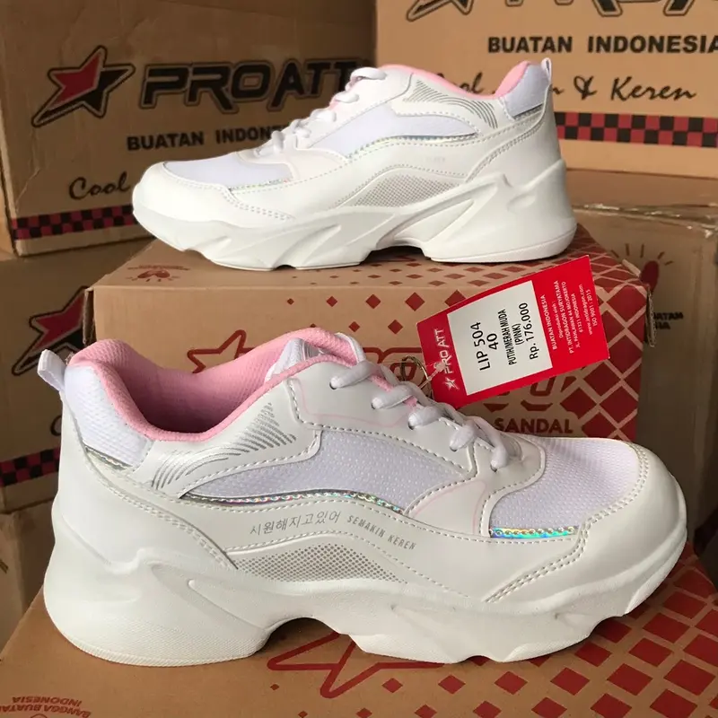Sepatu Sneakers PRO ATT LIP 504 Putih Size 33 34 35 36 37 38 39 40 Sneaker Putih 7