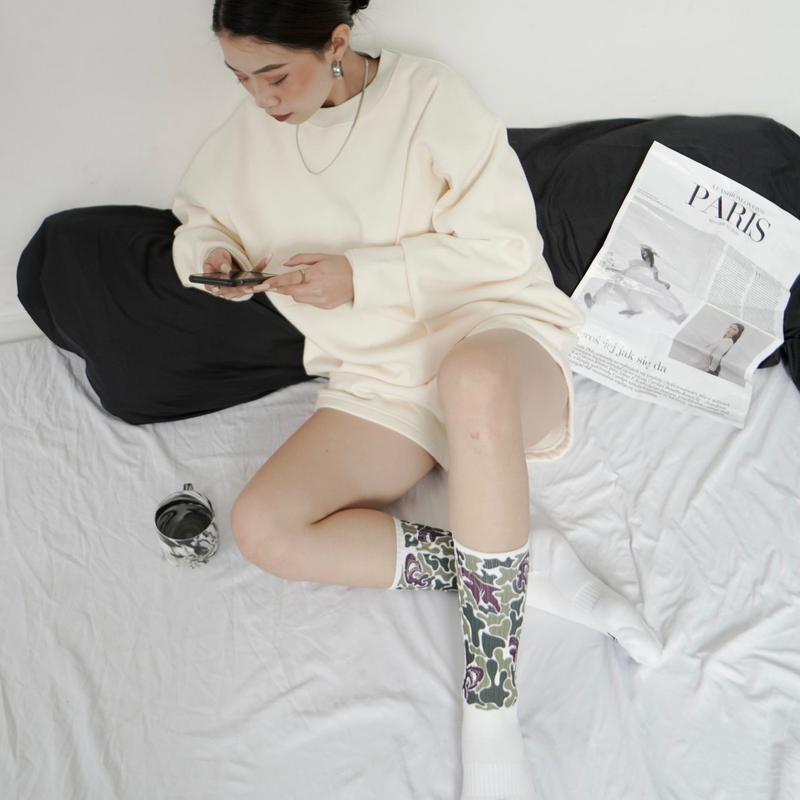 CAMO JUNGLE SOCKS - Premium Art Socks - Dày Dặn - Vớ Tất In Họa Tiết Độc Quyền - Chất Liệu Cao Cấp - Unisex đủ size cả Nam & Nữ - Cao Đến Giữa Bắp Chân - Đảm Bảo Cực Kì Êm Ái, Thoáng Mát, Bền Bỉ 4