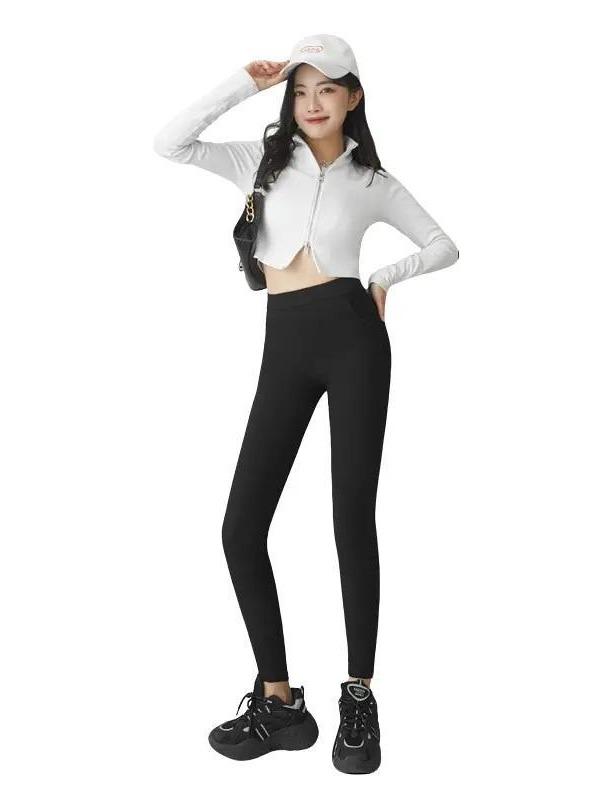 COMBO 2 Quần legging dài 4 Túi Nữ Women Voi Nhung Thun 0