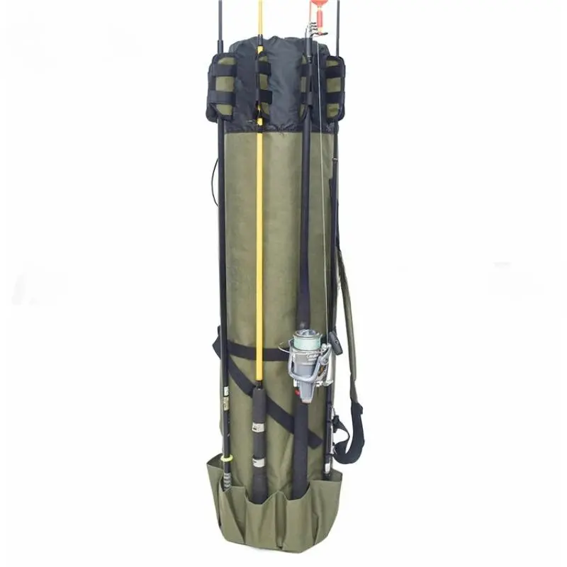 Waterproof Fishing Rod Bag, 1 Count Durable Large Capacity & Multifunctional Tackle Carry Case with Drawstring Closure, Fishing Accessories