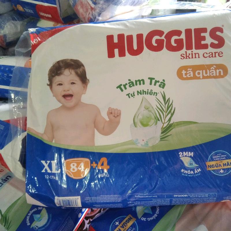 Tả Quần Huggies XL84+4 . mẩu Skincare mong 2mm Trẻ sơ sinh Bé trai Trẻ sơ sinh Trẻ mới tập đi Em bé Cho Bé bỉm pampers
