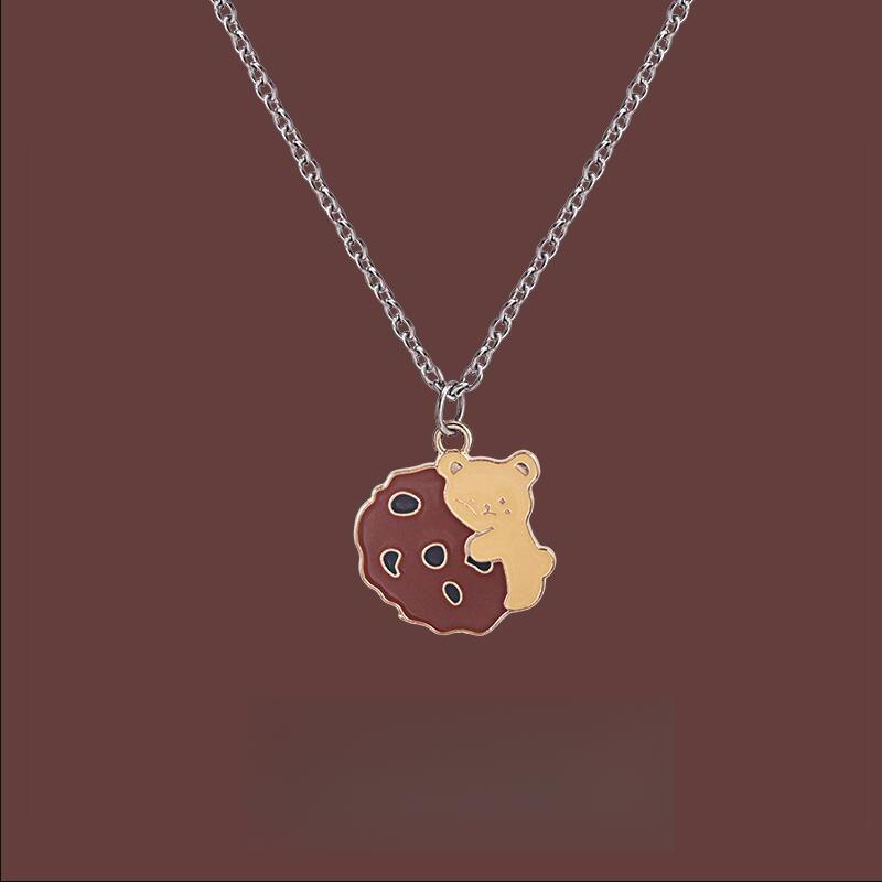 Product Introduction of 2025 Cute Cartoon Sweatshirt Chain Accessories Sweater Necklace Couple Versatile Simple Korean Style Ins Female Student Pendant 0
