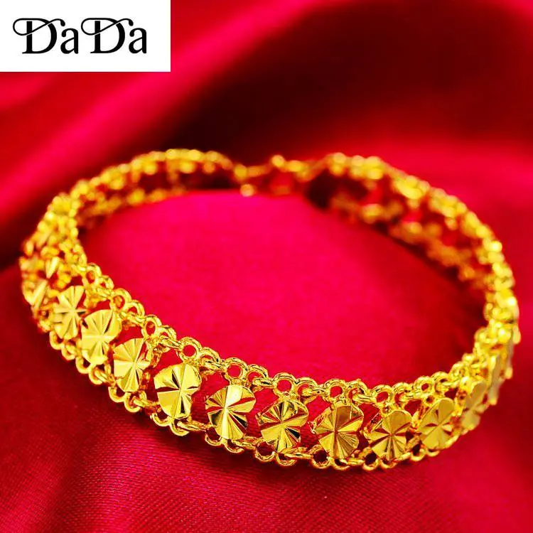 Jewelry 916 gold-plated original bracelet lucky peach heart wedding jewelry for men and women