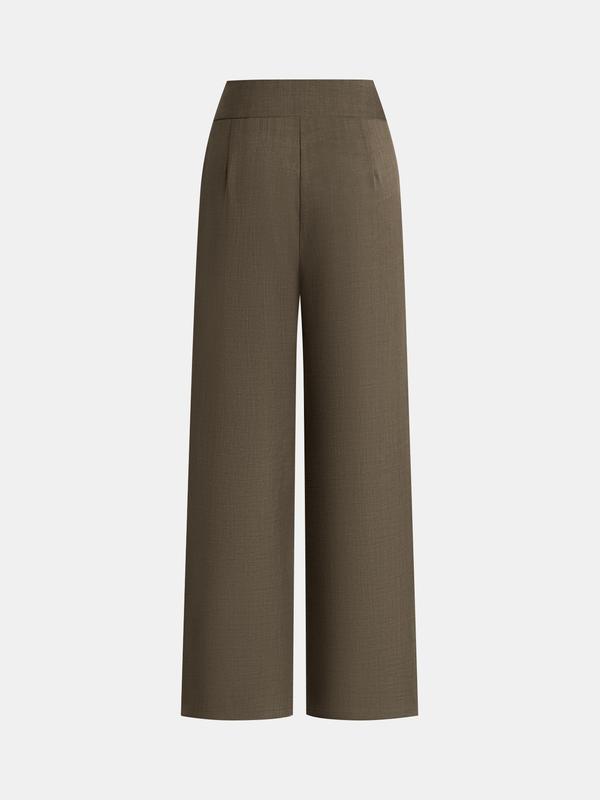 YOZY Women's Solid Wrap Zipper Straight Leg Pants, Casual Comfy High Waist Trousers for Daily Wear, Ladies Bottoms for All Seasons, Fall Clothes, Winter Clothes 6