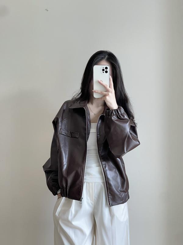 Áo Khoác Da Form Dáng Rộng Boxy 1 Lớp Miho House | BigBuy360 - bigbuy360.vn