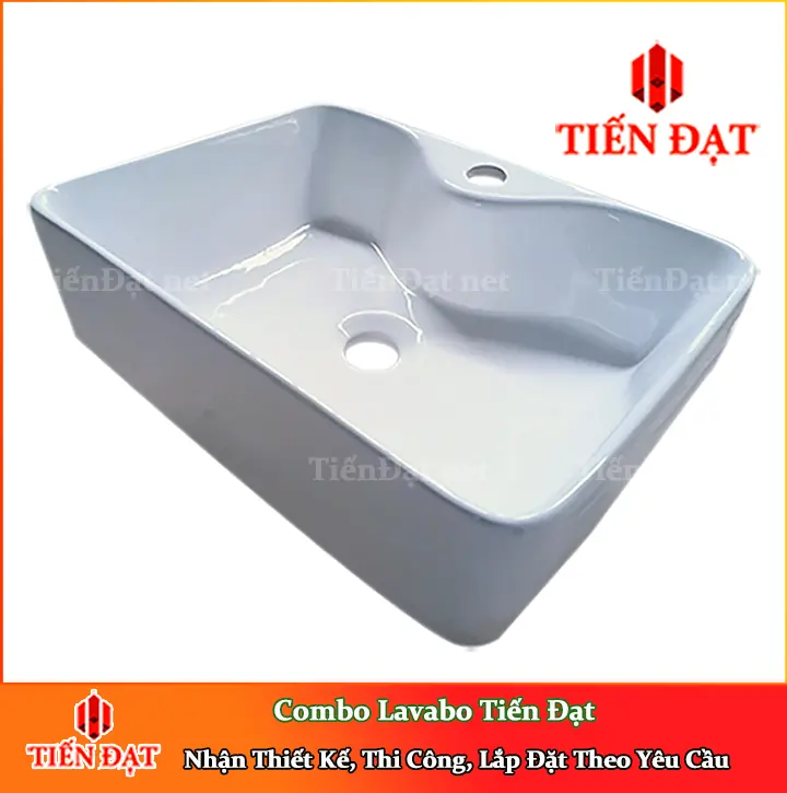 [full] Bộ 8 Món Bàn Đá Lavabo 1 Tầng Chậu Dương Có Gương - Tiến Đạt bn105 5