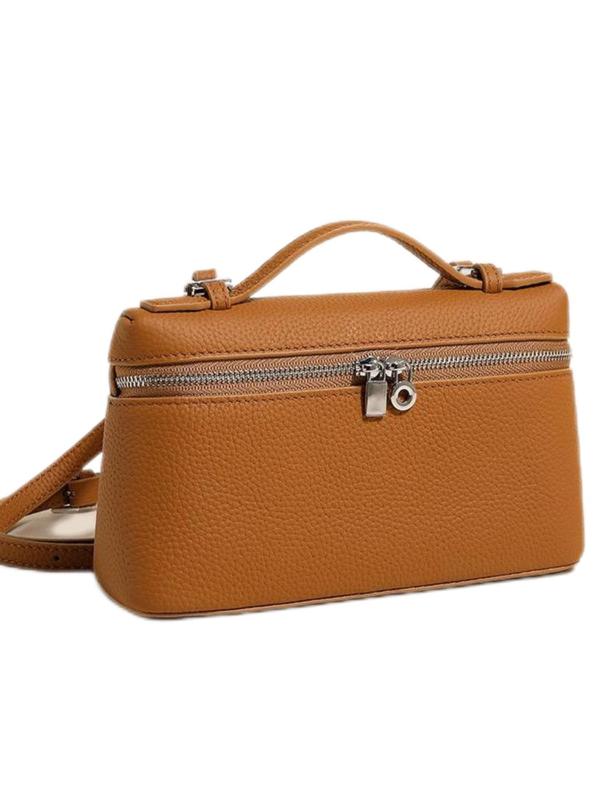 Women's Solid Color Zipper Crossbody Bag, Fashionable PU Leather Bag for Daily Used, Casual Trendy Versatile High-quality Daily Commuting Bag 4