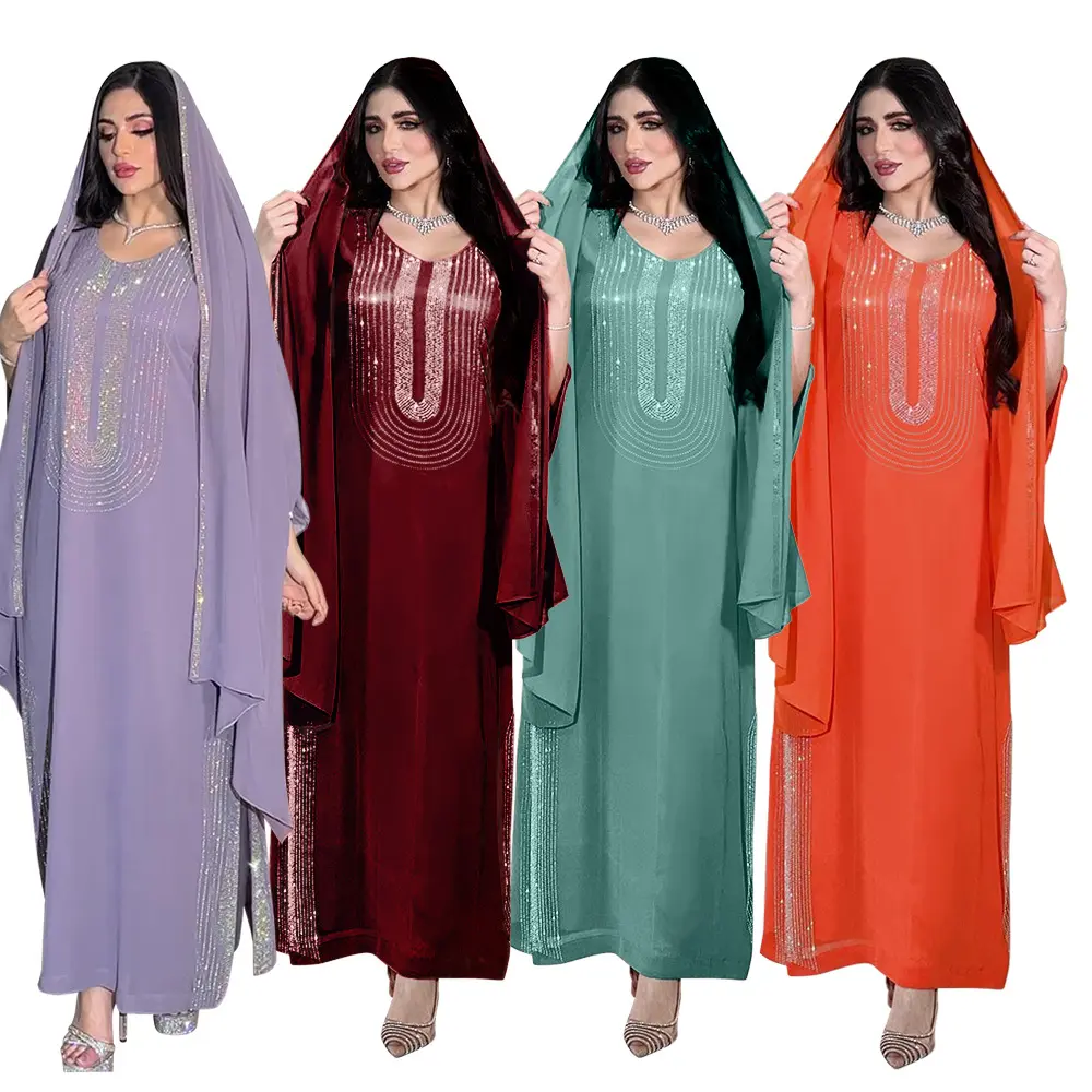 Quần Áo Dân Tộc Hồi Giáo Trung Đông, Xqy500195, Thời Trang, Áo Choàng Kim Cương Giả, Thích Hợp Cho Đầm Dự Tiệc Ả Rập