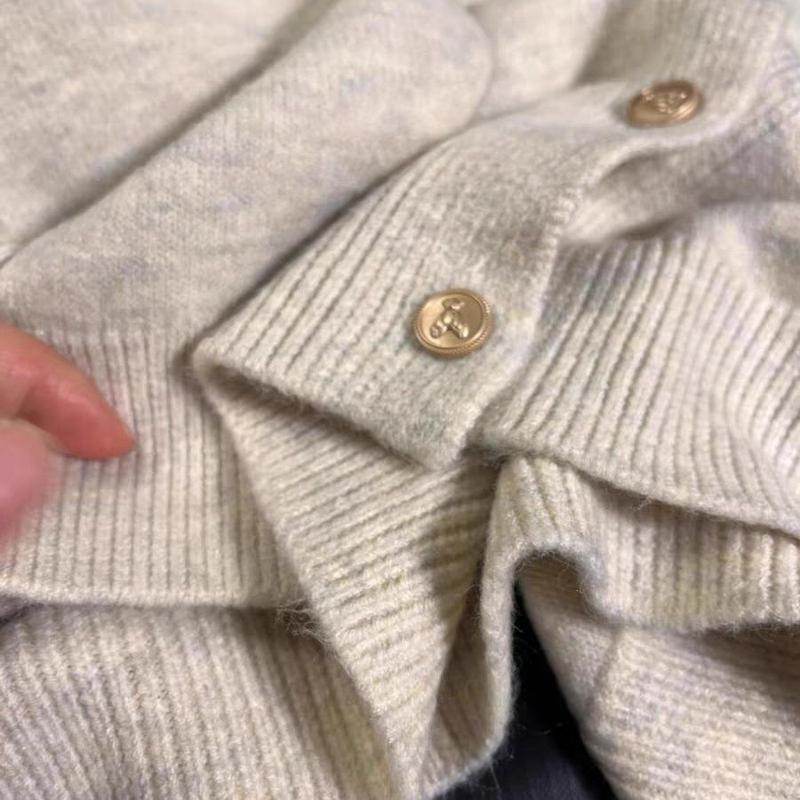 Product Introduction of Áo Len Cừu, Lõi, Dễ Phối Đồ Mùa Thu, Áo Cardigan Mềm Mại Và Nếp, Phong Cách Hàn Quốc, Thiết Kế Gấu Nhỏ Dễ Thương, Phong Cách Preppy Áo Khoác, Áo Ngắn 3