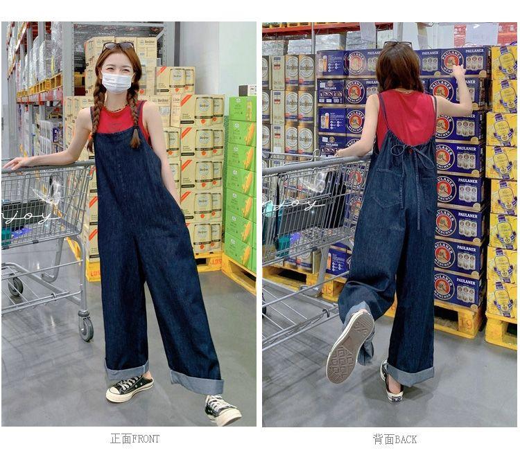 Product Introduction of Quần Yếm Denim, Phong Cách Nhật Bản, Mùa Xuân Và Mùa Thu, Mỏng Và Không Tay, Áo Jumpsuit Quần Nữ, Bó Sát Và Thẳng, Ống Rộng, Có Dây Đeo 3