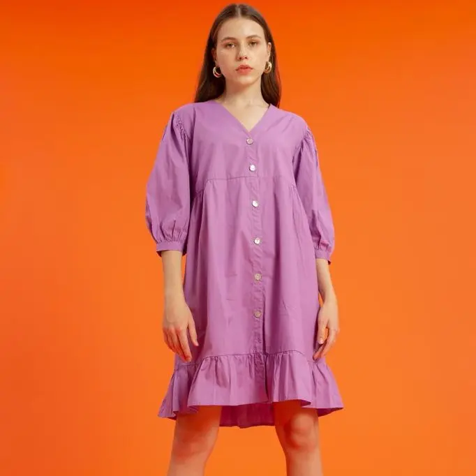 AUDREY DRESS Bahan Katun linen Premium